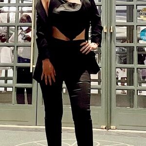 SHEIN Black Cutout Top